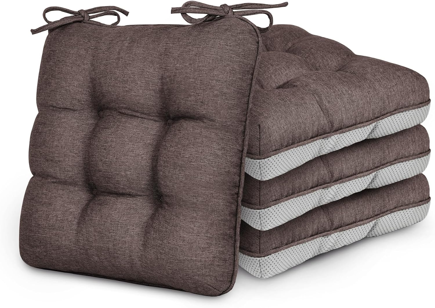 Love's cabin Memory Foam Chair Cushions Set of 4, 15.5"x15.5"x3.5" Indoor & Outdoor Seat Pads for Dining, Kitchen, Office, Patio Chairs…