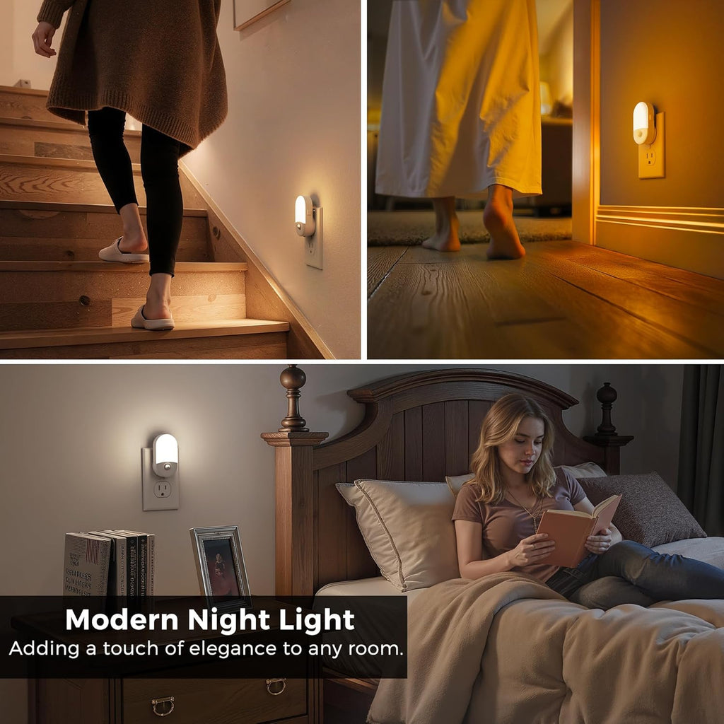 L LOHAS LED Motion Sensor Night Light, 2Pack, Motion Activated Night Light, Night Lights Plug into Wall, 3CCT Amber/3000K/5000K…