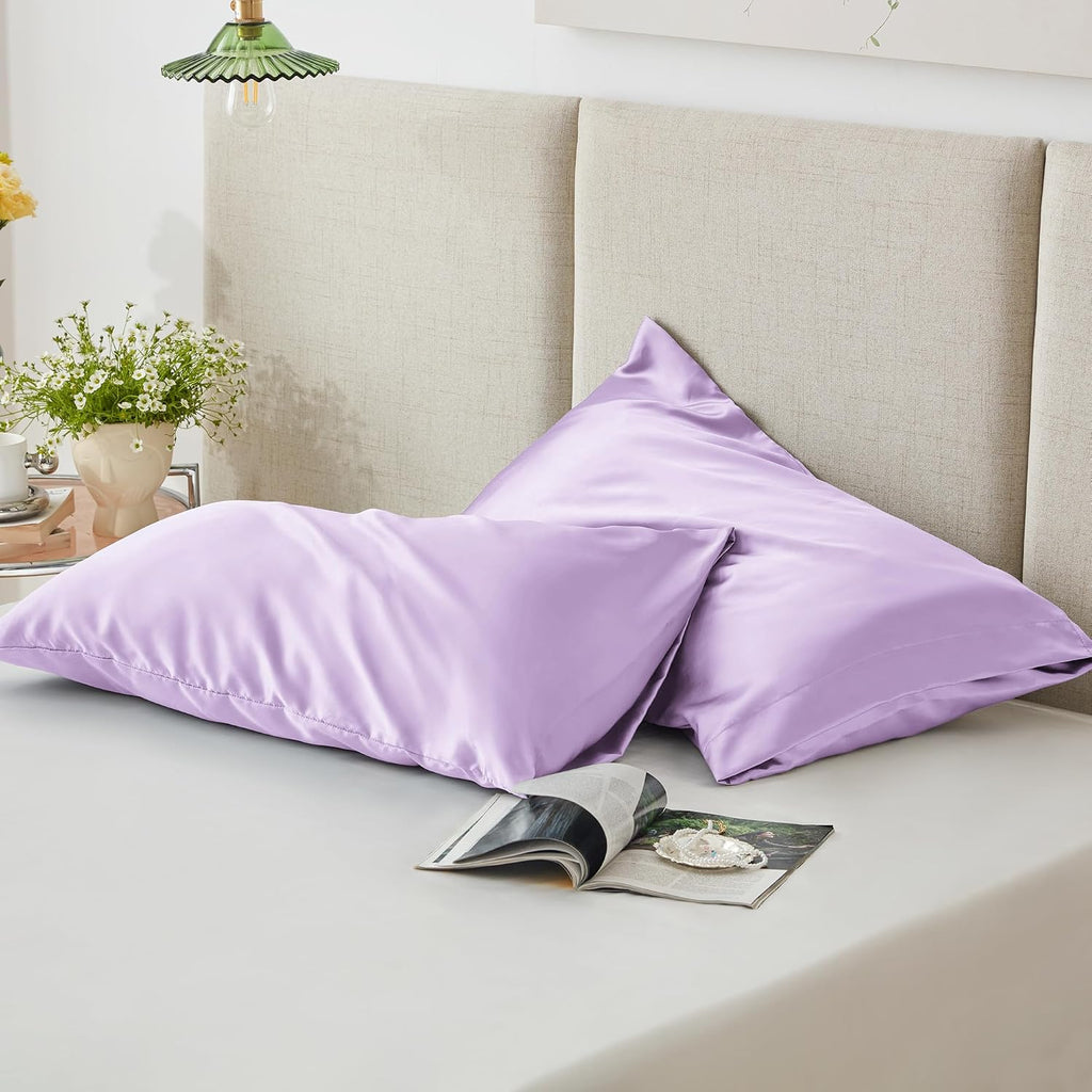 Lovescabin Love's cabin Satin Pillowcase Set of 2 King Size 20x36, Cooling Pillow Covers for Hair and Skin, Silky Smooth with Envelope Clos…
