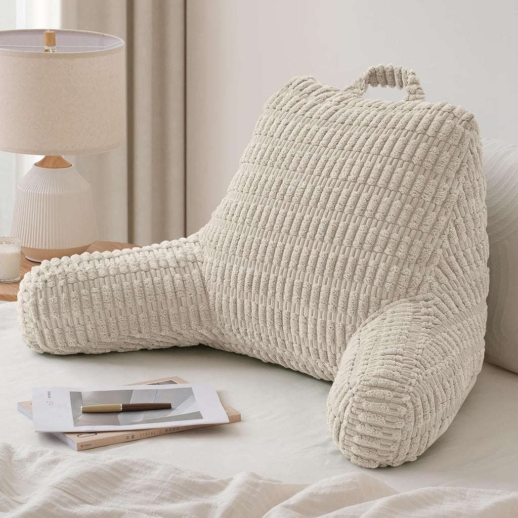 BlissfulDiary Blissful Diary Reading Pillow, Large Backrest Pillow with Shredded Memory Foam for Adult & Children, Designed for Bed and Cou…