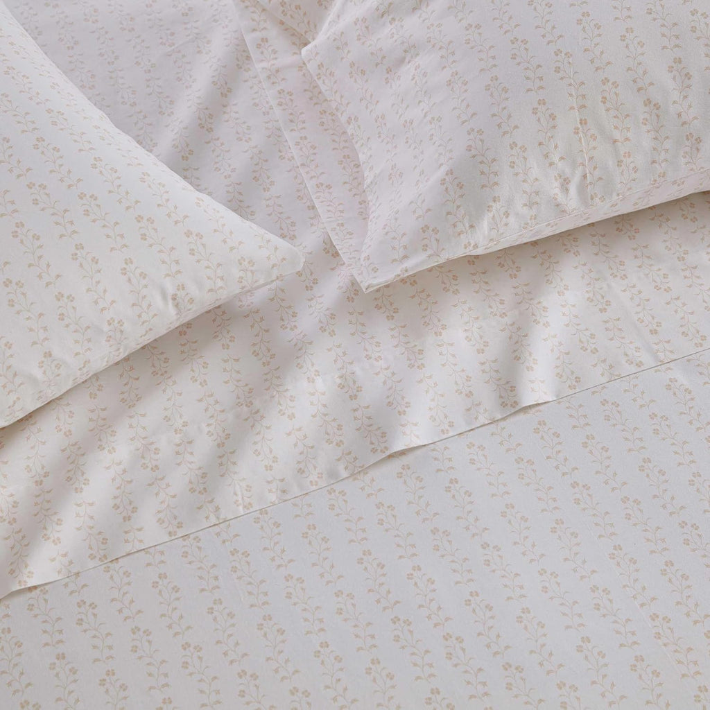 MarthaStewart Martha Stewart - Twin Size Sheets Set, Crisp & Tailored Cooling Sheets w/a Naturally Smooth Cotton Percale Lightweight Feel -…