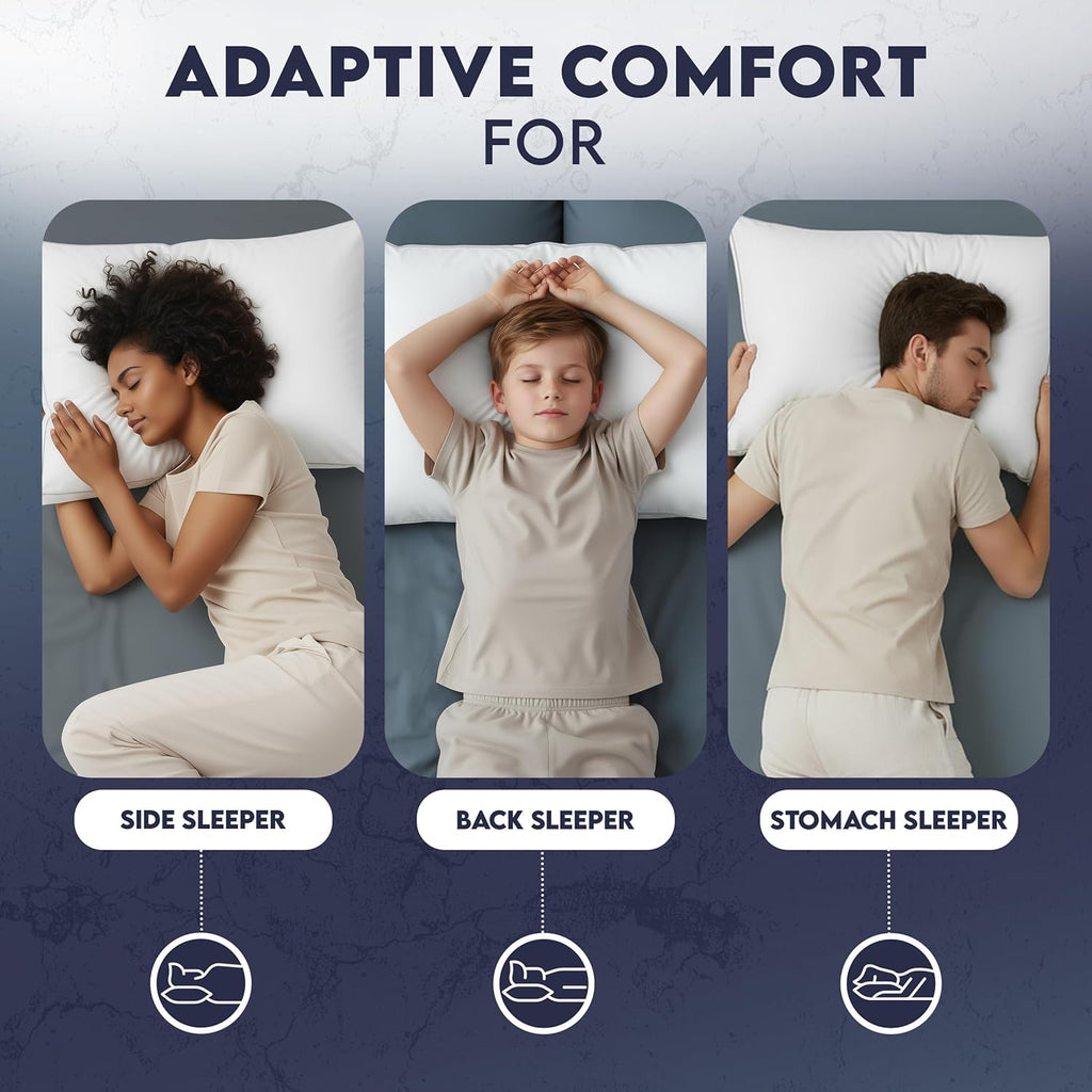 Utopiabedding Utopia Bedding Bed Pillows for Sleeping Standard Size (White), Set of 2, Soft & Fluffy Pillow with Down Alternative Filling,…
