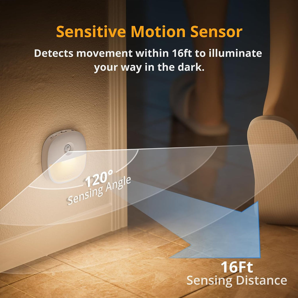 Lyridz Rechargeable Night Light, Motion Sensor Battery Nightlight, Mini Stick-on LED Closet Light, 1-20LM Dimmable Brightness for…