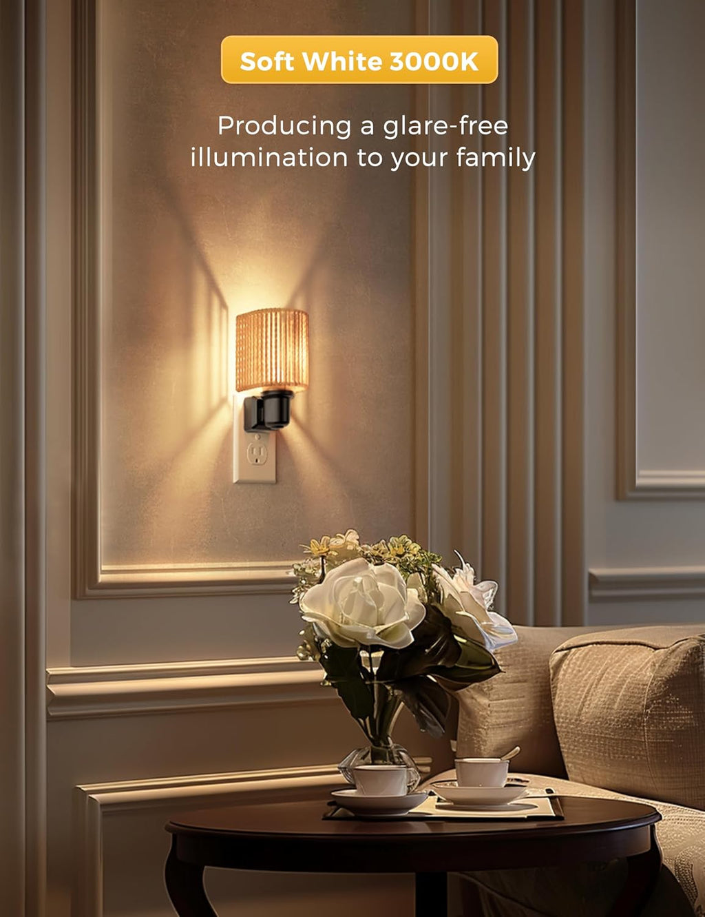 L LOHAS LED Night Lights Plug into Wall, Plug in Night Light, Bohemian Nightlight Dimmable with Light Sensor, 3000K, Boho Nightlights…