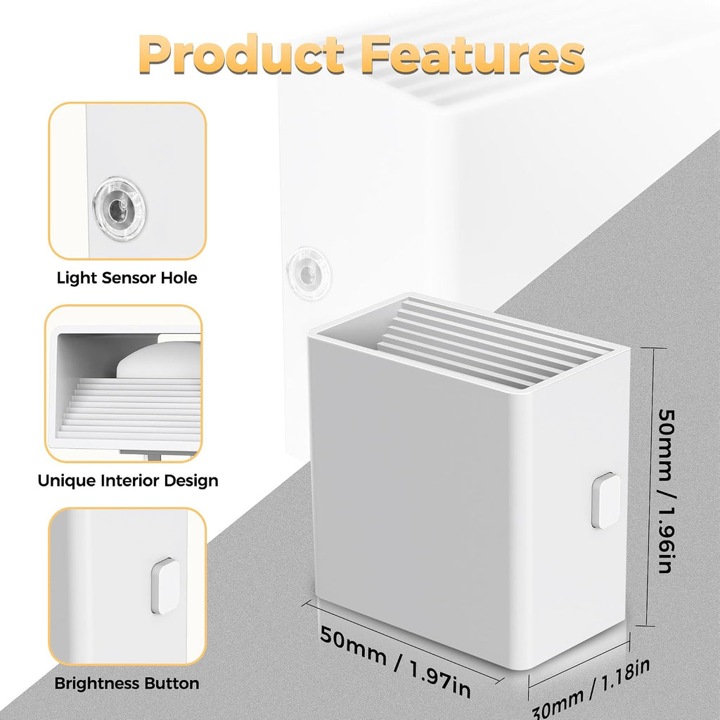 DORESshop LED Night Lights Plug into Wall [2 Pack], Plug in Nightlight, 3 Level Brightness Adjustable Night Light, Dusk to Dawn Sensor…