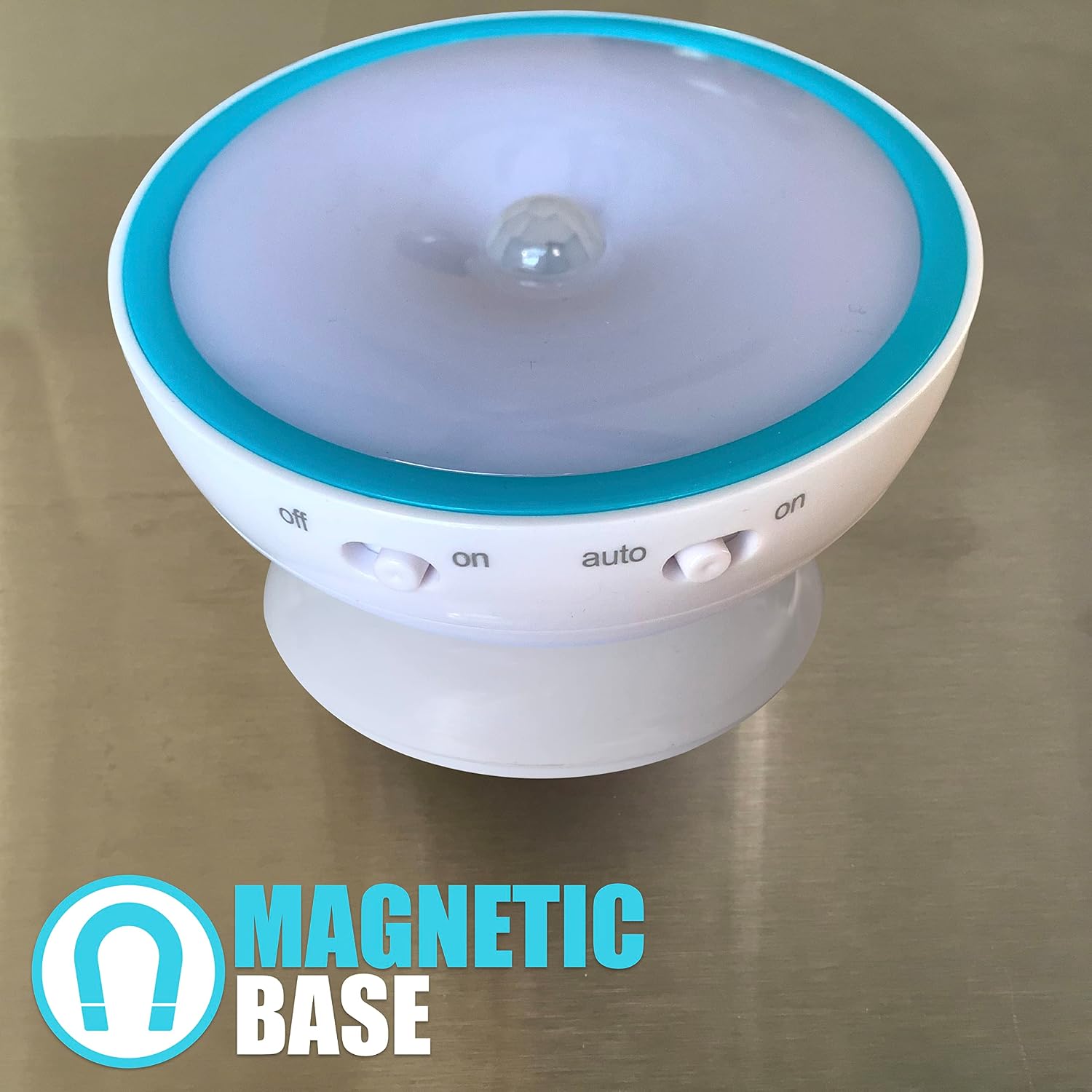 Cruise On Motion-Activated Battery LED Light with Magnetic Base, 360° Rotating Night Lamp for Closets, Bathrooms, Hallways & Cabinets…