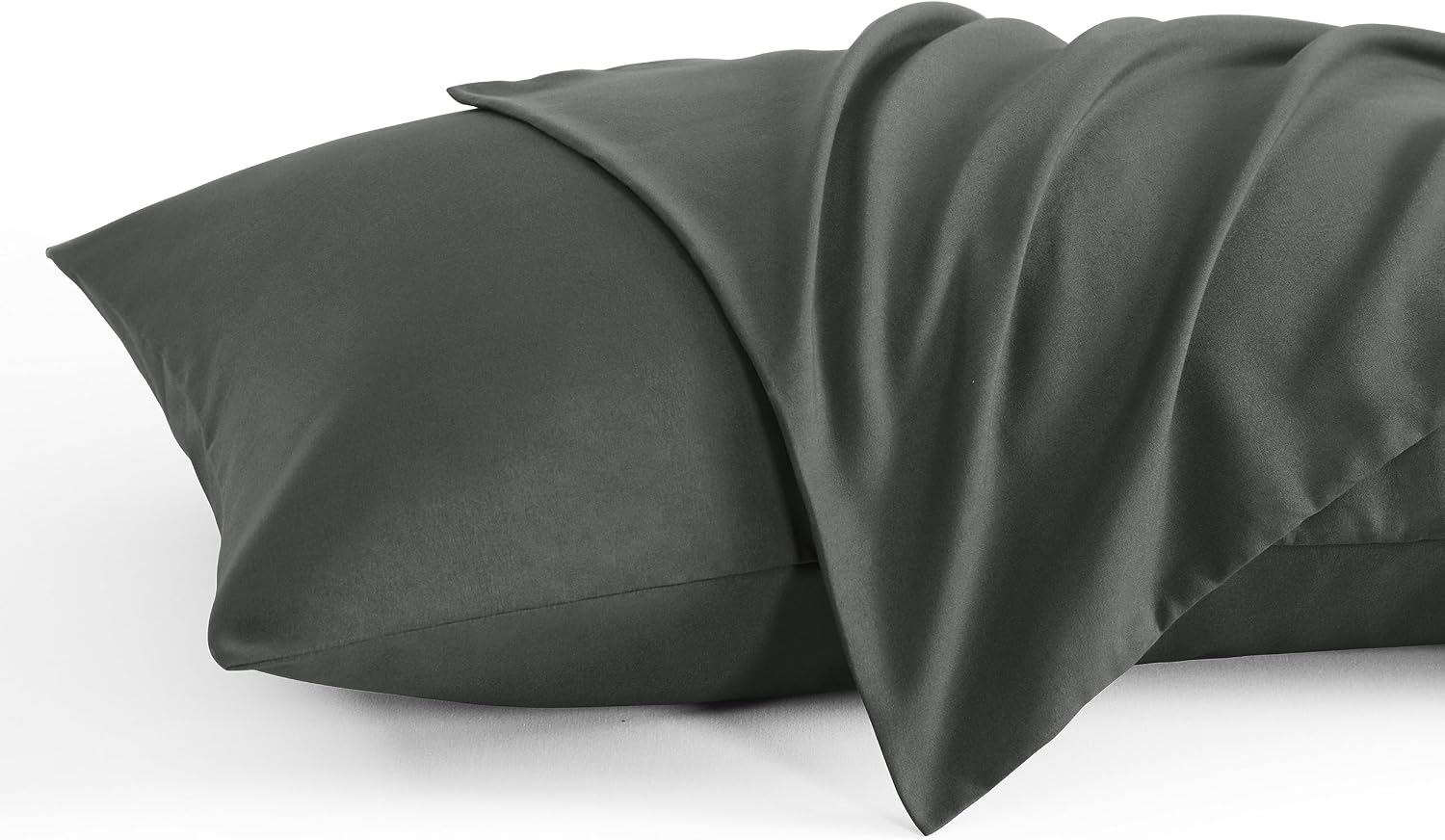 Ntbay King Pillow Cases Set of 2, 2 Pack Brushed Microfiber 20x40 Pillow Cases, Soft, Wrinkle, Fade, Stain Resistant Dark Grey Pillow Cases…