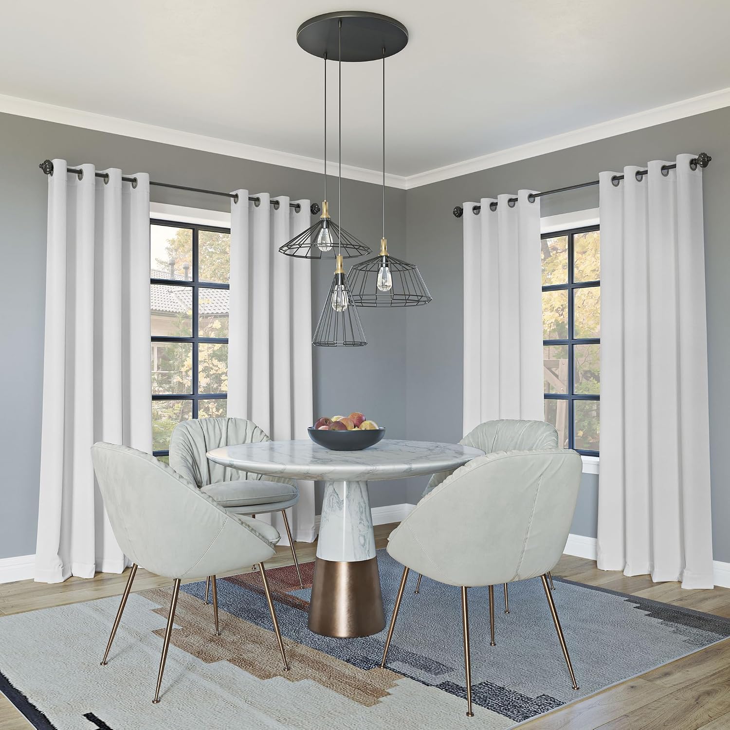 Sun Zero Nordic Theater Grade Extreme 100% Blackout Grommet Curtain Single Panel, 52" x 54", Pearl