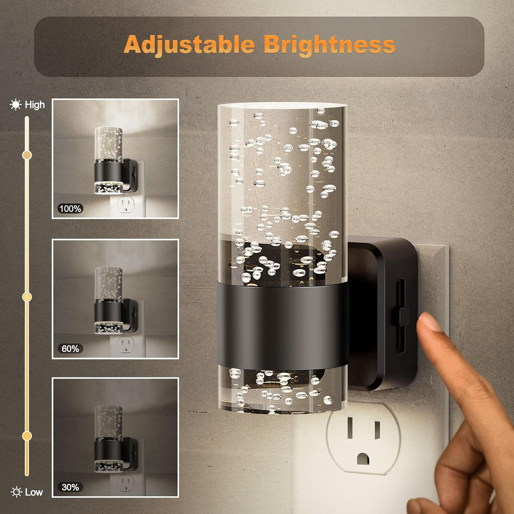 JandCase Night Light, Night Lights Plug into Wall,2 Pack LED Nightlight with Adjustable Brightness, 5000K, Automatic Night Light Plug in…