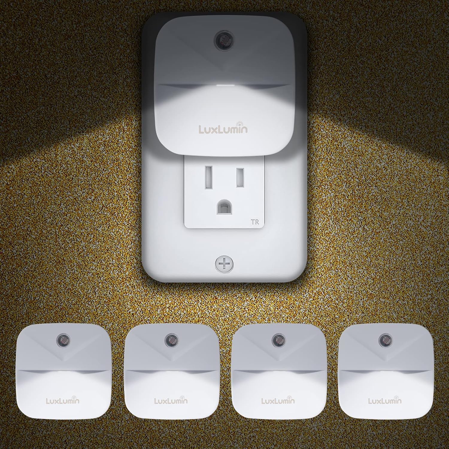 LuxLumin LED Night Lights Plug into Wall with Smart Dusk-to-Dawn Sensor, Automatically Turn on and Off, Night Light for…