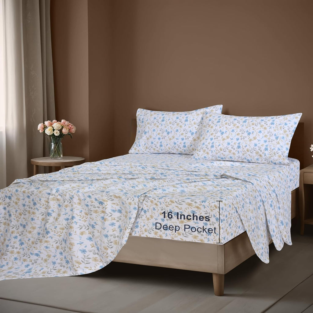 Zoyer 100% Cotton Sheets – Twin XL Size Percale Bedding, Cooling & Breathable, Durable with a Crisp, Soft & Comfortable Feel, 16" Deep Pock…