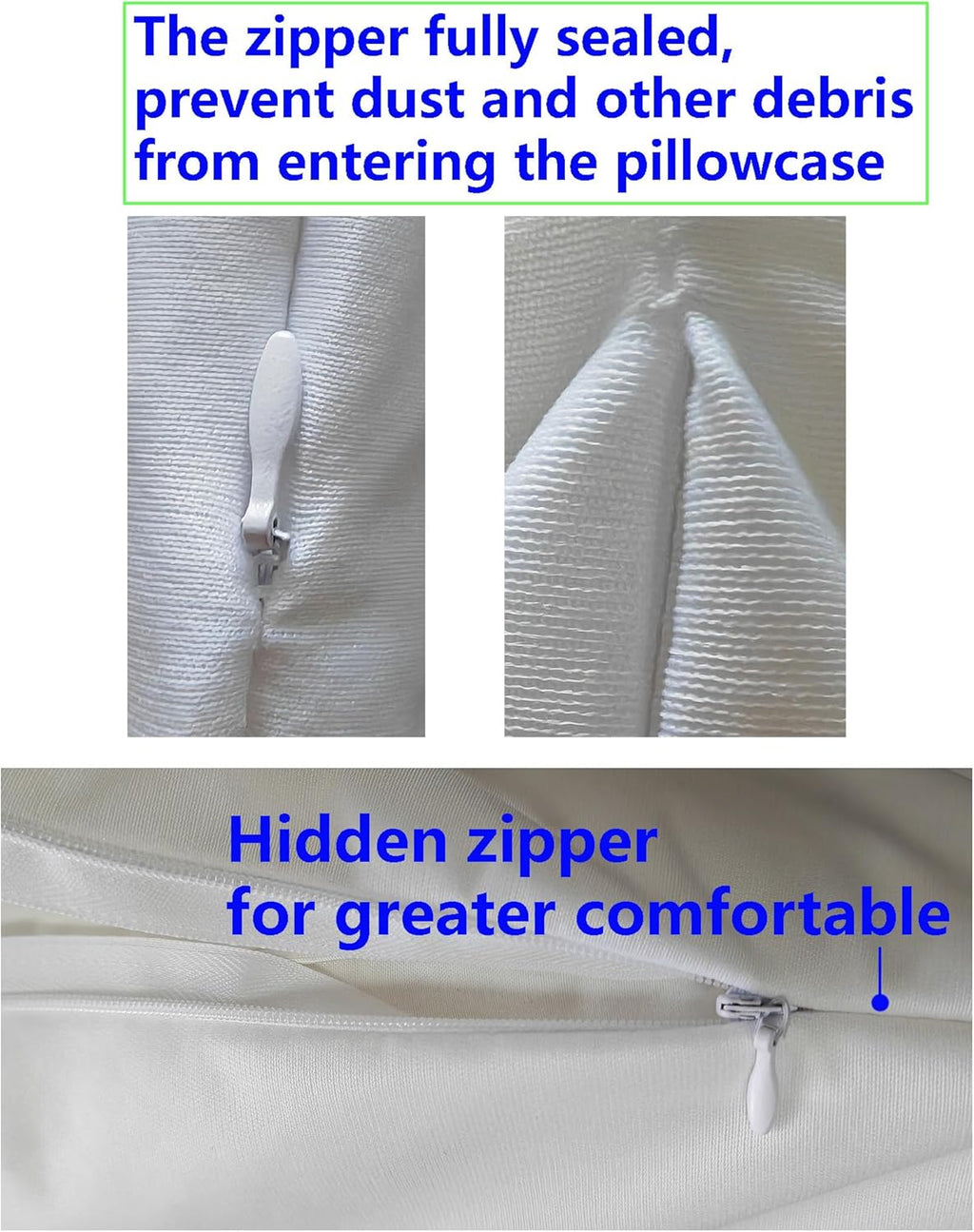Waterproof Pillow Protectors King 20x38 Inches 1 Pack with Zipper Dust Proof Moisture Proof Sweat Proof Pillow Case Cover Protector Soft…