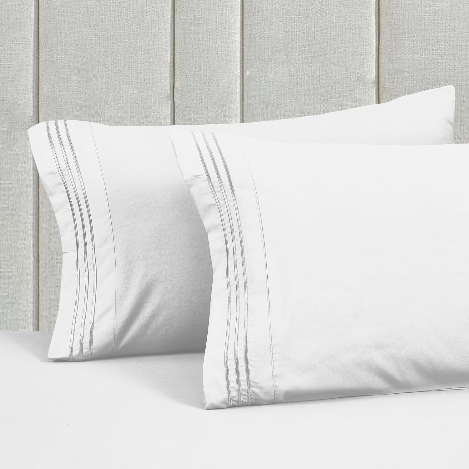 MocassiLuxuryBedding Mocassi Cal King Size 4-Piece Bed Sheet Set - 1800 Hotel Quality Microfiber 18-24 Inches Extra Deep Pocket Fitted Shee…
