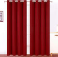 Lemomo Dark Red Thermal Blackout Curtains/52 x 95 Inch/Set of 2 Panels Room Darkening Curtains for Bedroom 95 Inch Red