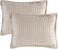 Phf 100% Cotton Ruffle Waffle Pillow Shams Standard Size, 2 Pack 20" x 26" Soft Skin-Friendly Pillowcases, No Filling, Aesthetic Home Decor…