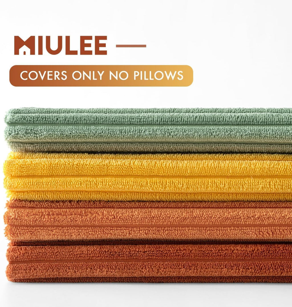Miulee Decorative Throw Pillow Covers 24x24 Inch Set of 4, Vibrant Cushion Covers Vintage Retro Home Decor, Mix and Match Color Clash Desig…