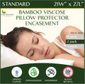 Four Seasons Essentials Standard Size Waterproof Pillow Protectors (Set of 2) - Natural Viscose derived from Bamboo Pillow Covers…