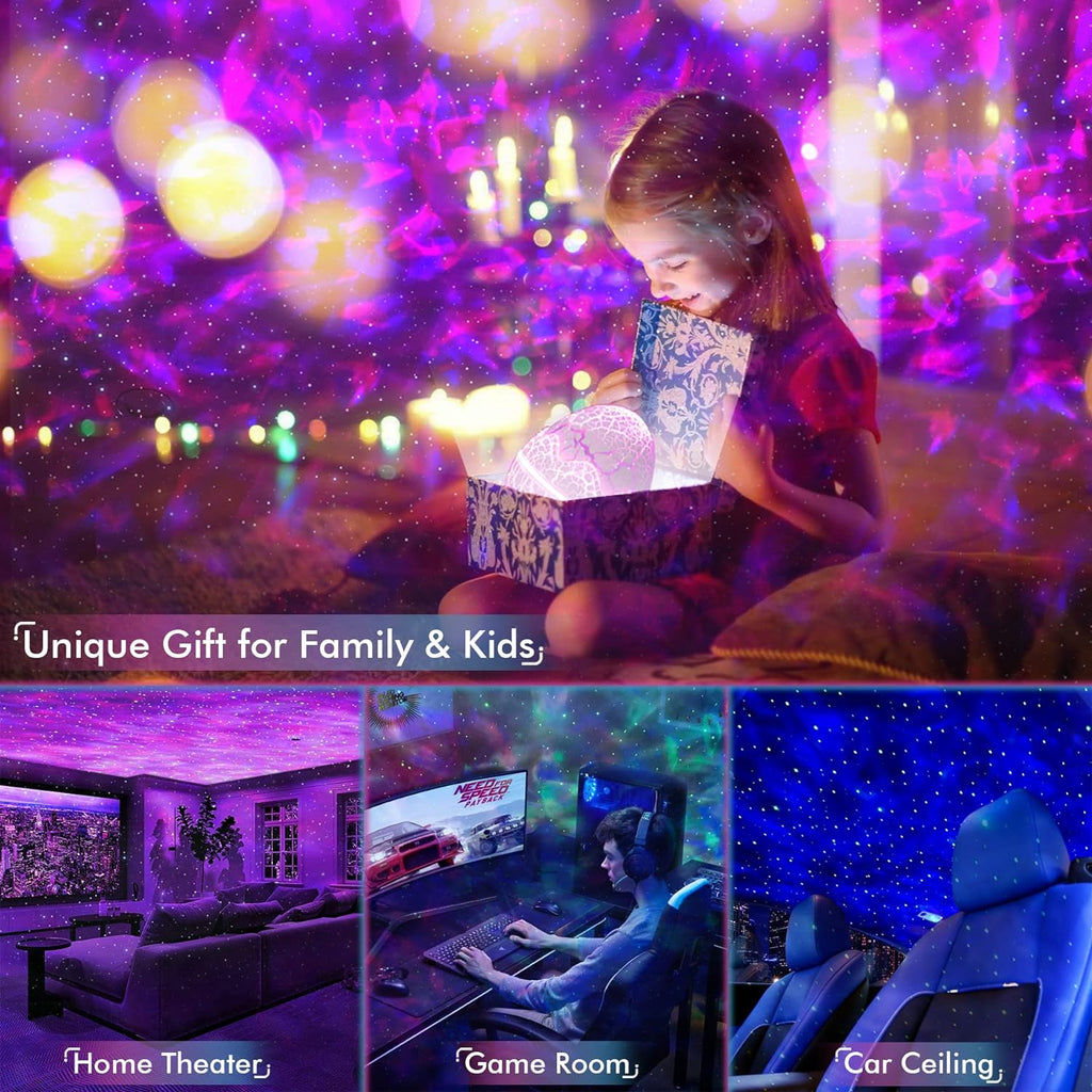 Rossetta Star Projector, Galaxy Projector for Bedroom Nebula Night Light Projector with White Noise, Bluetooth Speaker, Timer and Remote…
