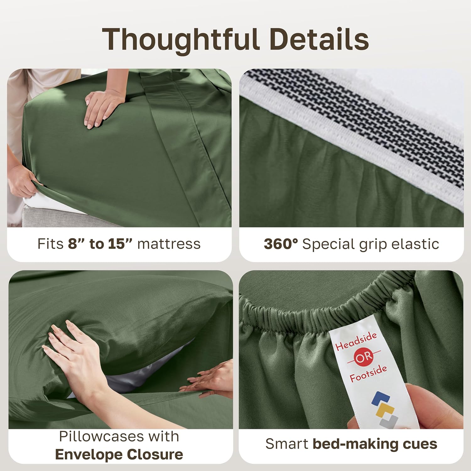 CaliforniaDesignDen California Design Den Bedsheets King Size Bed Set - Soft 100% 100% Organic Cotton Sheets with Deep Pockets, Crisp Perca…