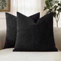 MIULEE Pack of 2 Decorative Throw Pillow Covers Soft Chenille Throw Pillows Solid Textured Euro Cushion Covers for Couch Sofa Bedroom…