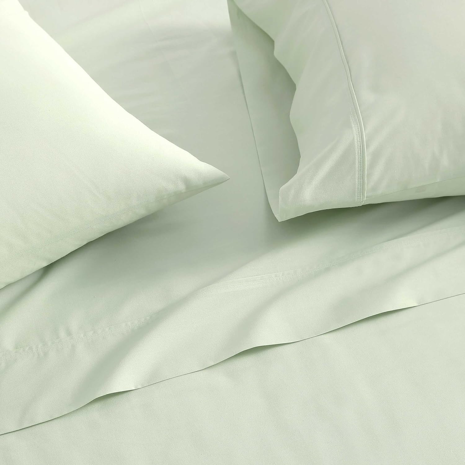 MarthaStewart Martha Stewart - Twin Size Sheets Set, Crisp & Tailored Cooling Sheets w/a Naturally Smooth Cotton Percale Lightweight Feel -…