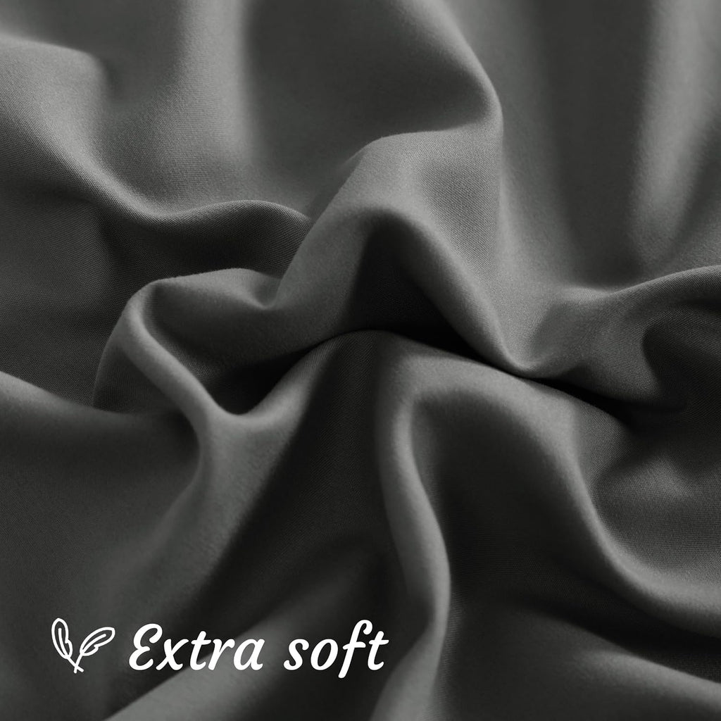 Ntbay Body Pillow Cases Set of 2, 2 Pack Brushed Microfiber 20x54 Pillow Cases, Soft, Wrinkle, Fade, Stain Resistant Dark Grey Pillow Cases…