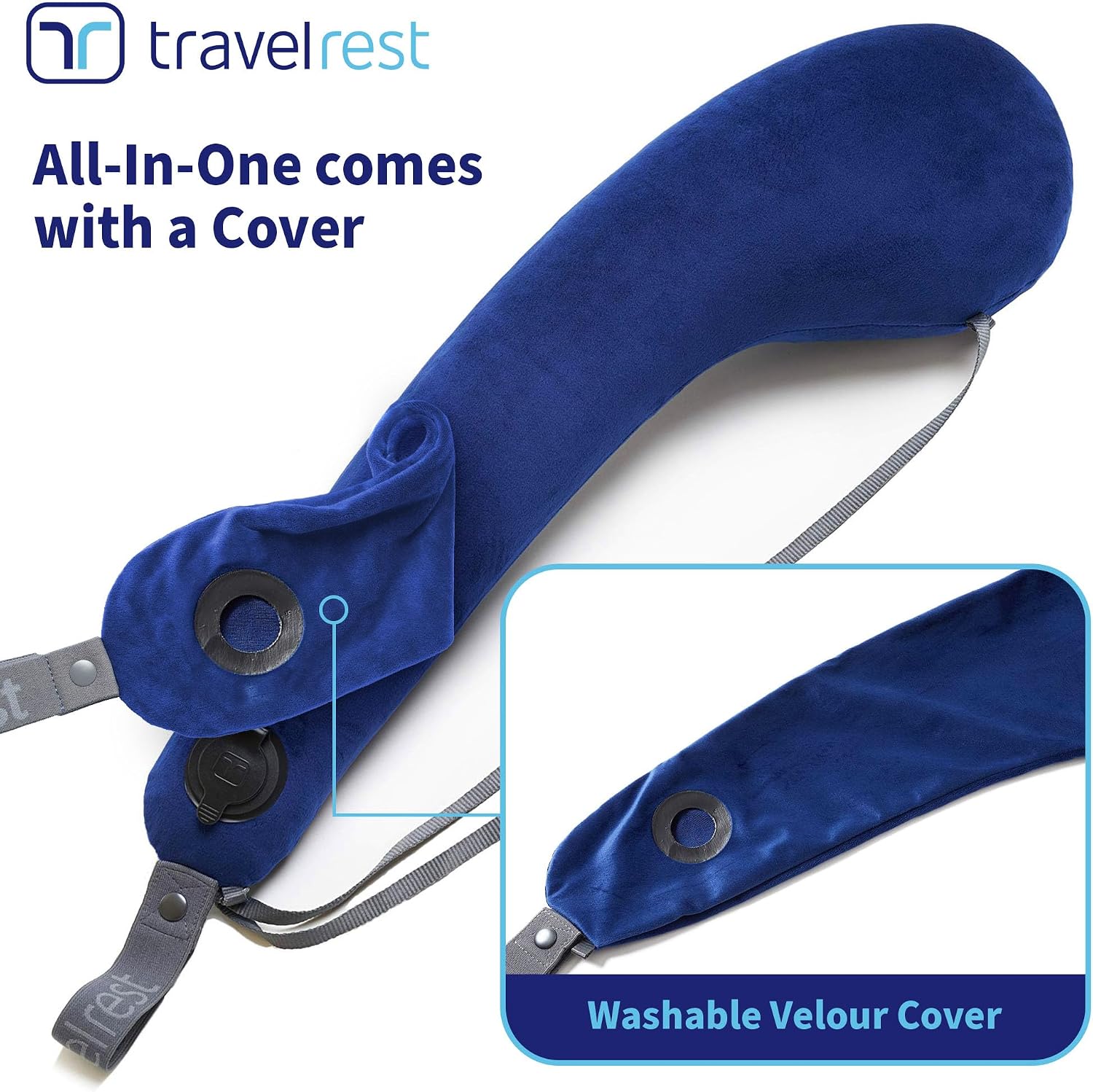 TRAVELREST All-in-One Travel Neck Support & Body Pillow - Airplane Pillow for Long Flight Comfort, Travel Essentials, Sleeping…
