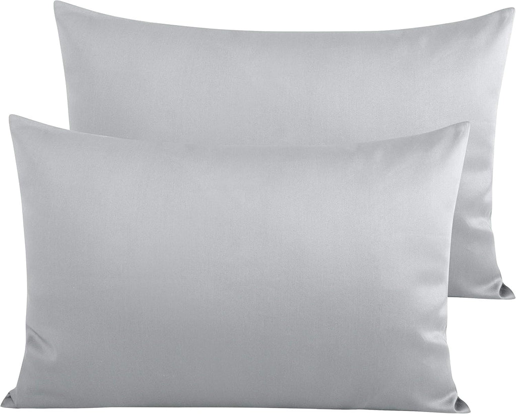 NTBAY Egyptian Cotton Queen Pillowcases - Set of 2, 500 Thread Count Cotton Pillowcases - Soft and Breathable Envelope Closure Pillow…