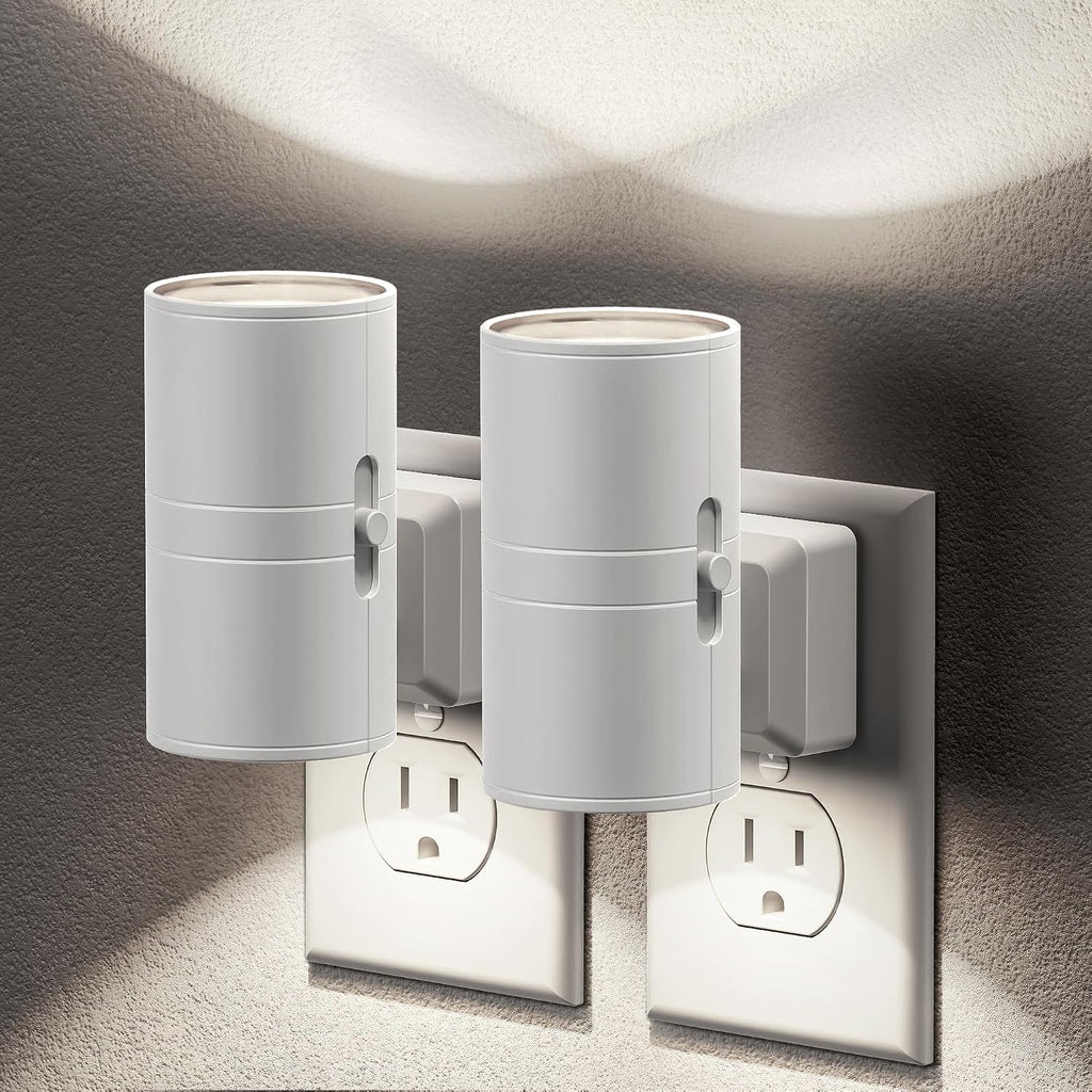 JandCase Night Lights Plug into Wall, Dimmable Night Light Plug in, Modern Night Light Dusk to Dawn Light Sensor, Cool White 5000K…