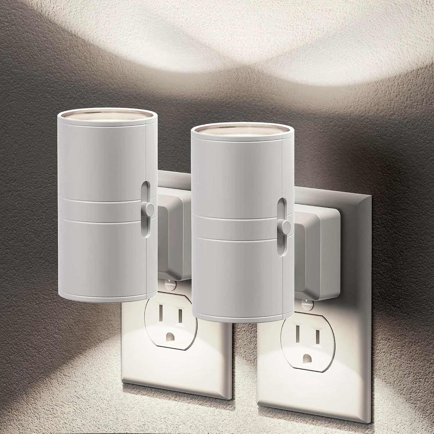 JandCase Night Lights Plug into Wall, Dimmable Night Light Plug in, Modern Night Light Dusk to Dawn Light Sensor, Cool White 5000K…