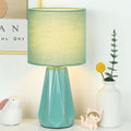 Elisa Green Small Table Lamp for Living Room as Bedside Table Lamp for Bedroom, Modern Ceramic Kids Night Table Lamp, Φ6.1×H12.4IN, Bulb…