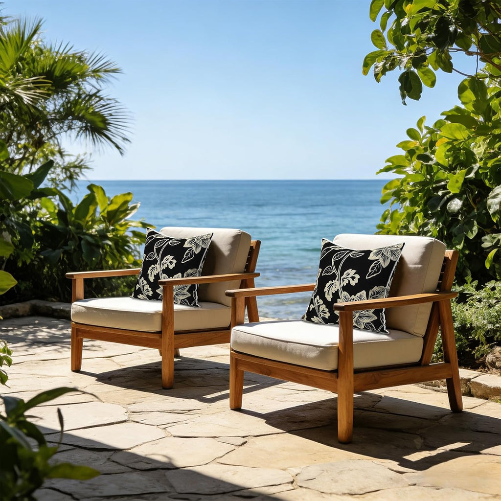 LVTXIII Outdoor Throw Pillow Covers Set of 2, Patio Waterproof Pillow Cases Fade Resistant Accent Pillow Covers for Home and Garden…