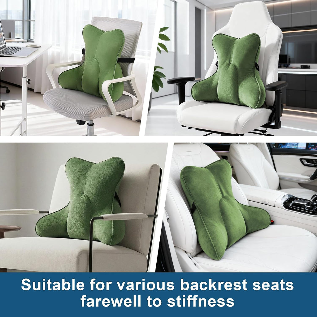 Ailuteie Lumbar Support Pillow(Pat. Pend) for Lower Back – Multi-Functional Ergonomic Lumbar Cushion, Reading Pillow for Office Chair, Car…