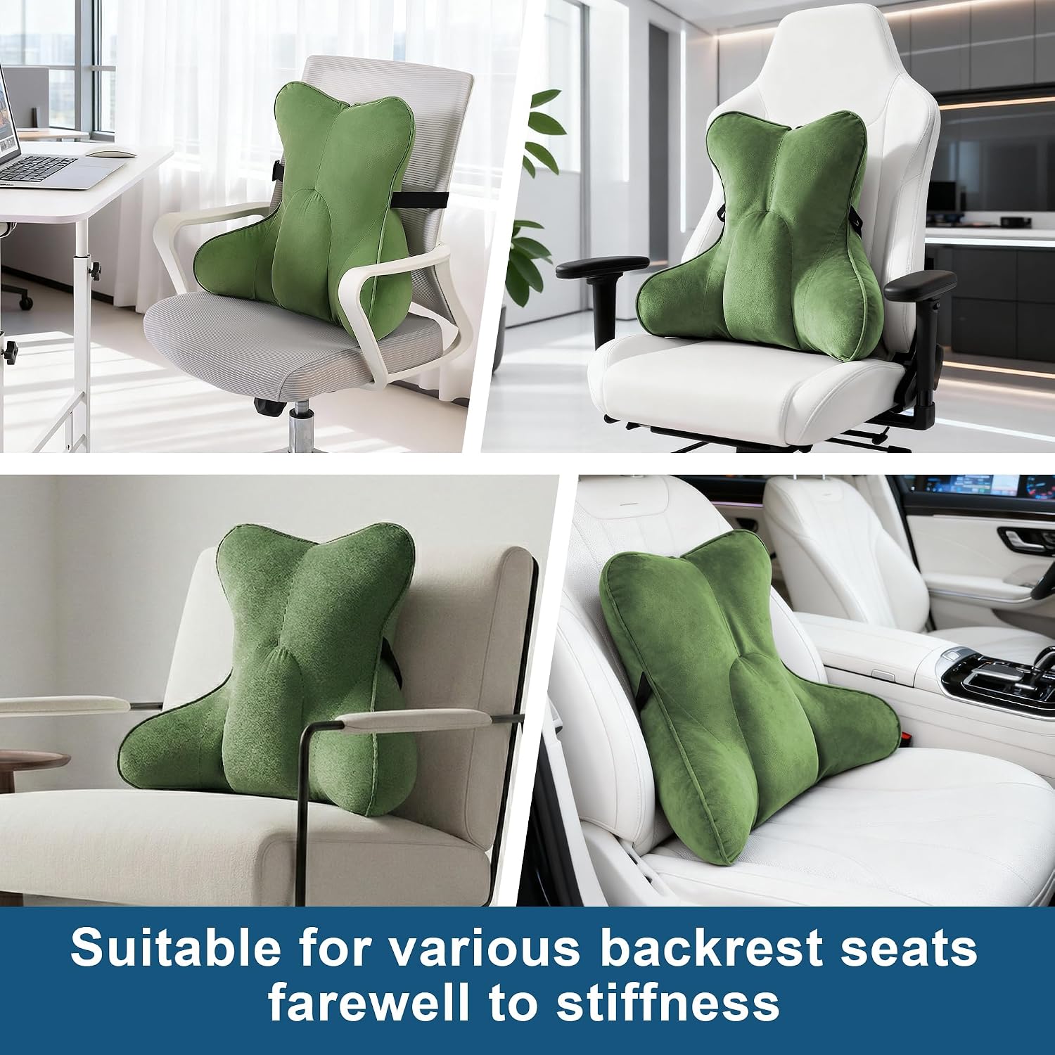 Ailuteie Lumbar Support Pillow(Pat. Pend) for Lower Back – Multi-Functional Ergonomic Lumbar Cushion, Reading Pillow for Office Chair, Car…