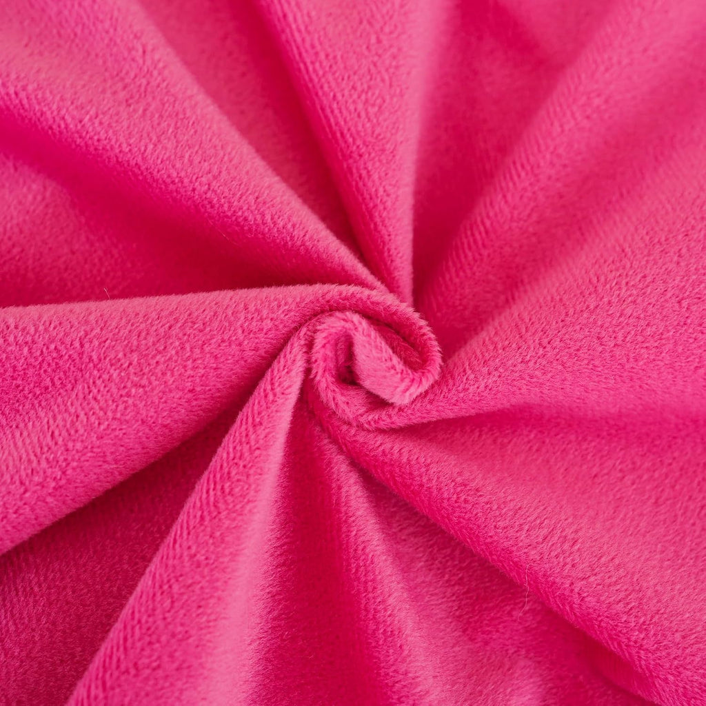 Uhamho Set of 2 Faux Fur Pillowcases, Luxury Bubble Waffle Carved Plush King Size Pillow Shams Soft and Furry, Zipper Closure (Hot Pink, 20…