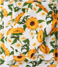 mooreeke Cozy Vintage Microfiber Printed Floral Twin Sheet Set - Soft & Breathable Yellow Sunflower Bed Sheets with Extra Deep Pocket - Non…