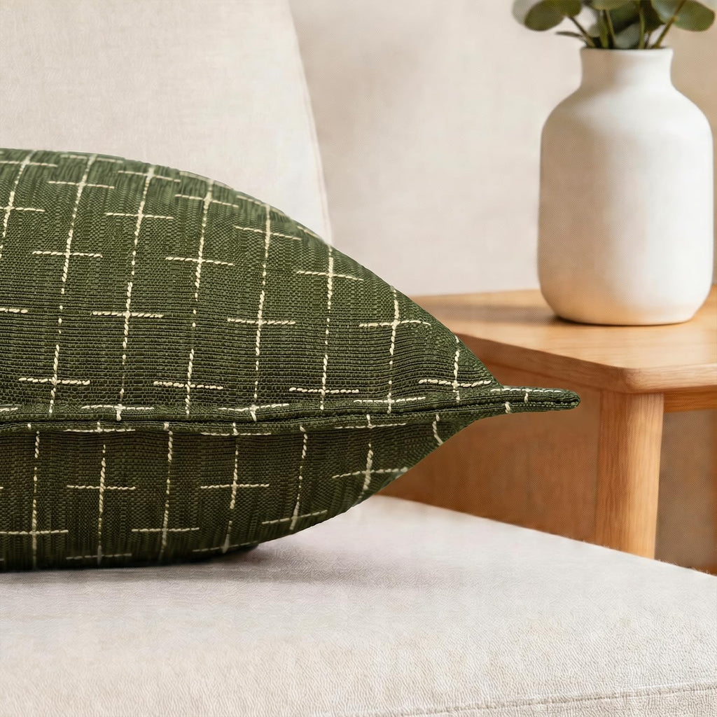 AVOINcolorlife AVOIN colorlife Pack of 2 Decorative Throw Pillow Covers 24x24 Inch, Flange Edges Woven Textured Cushion Case Home Decor for…