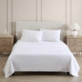 MarthaStewart Martha Stewart - Full Size Sheets Set, Crisp & Tailored Cooling Sheets with a Smooth Cotton Percale Lightweight Feel - Bed Sh…