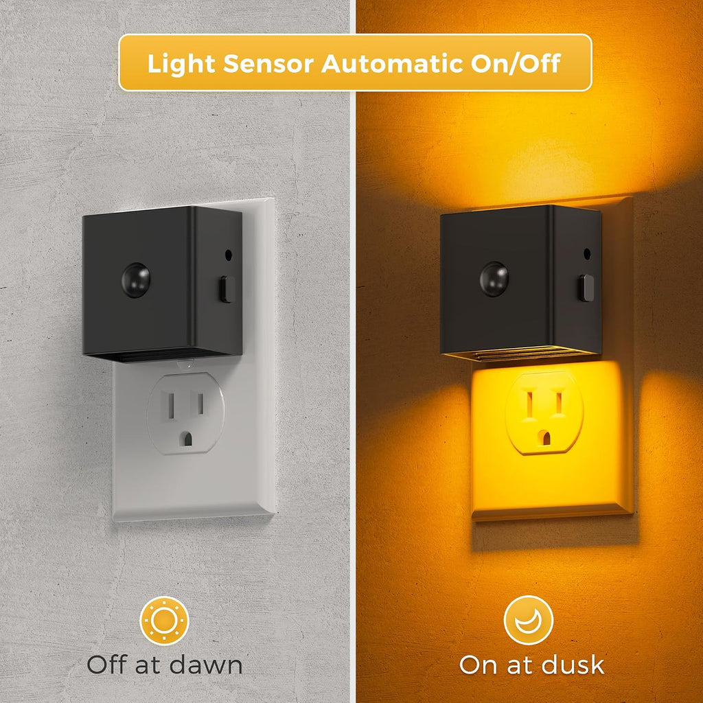 L LOHAS LED Motion Sensor Night Light, [2-Pack] Motion Activated Night Light, Motion Sensor and Dusk to Dawn Sensor, Brightness…