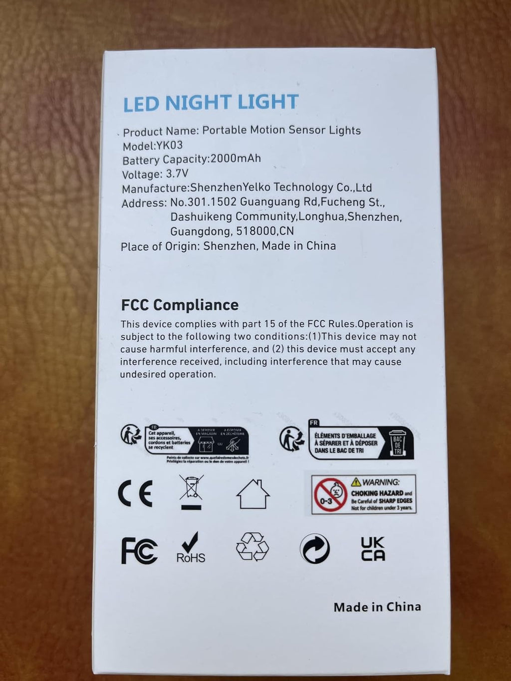 YELKO Motion Sensor Night Light, 2000mAh Rechargeable Night Lights Battery Powered, Portable Dimmable Nightlights with 5 Brightness…