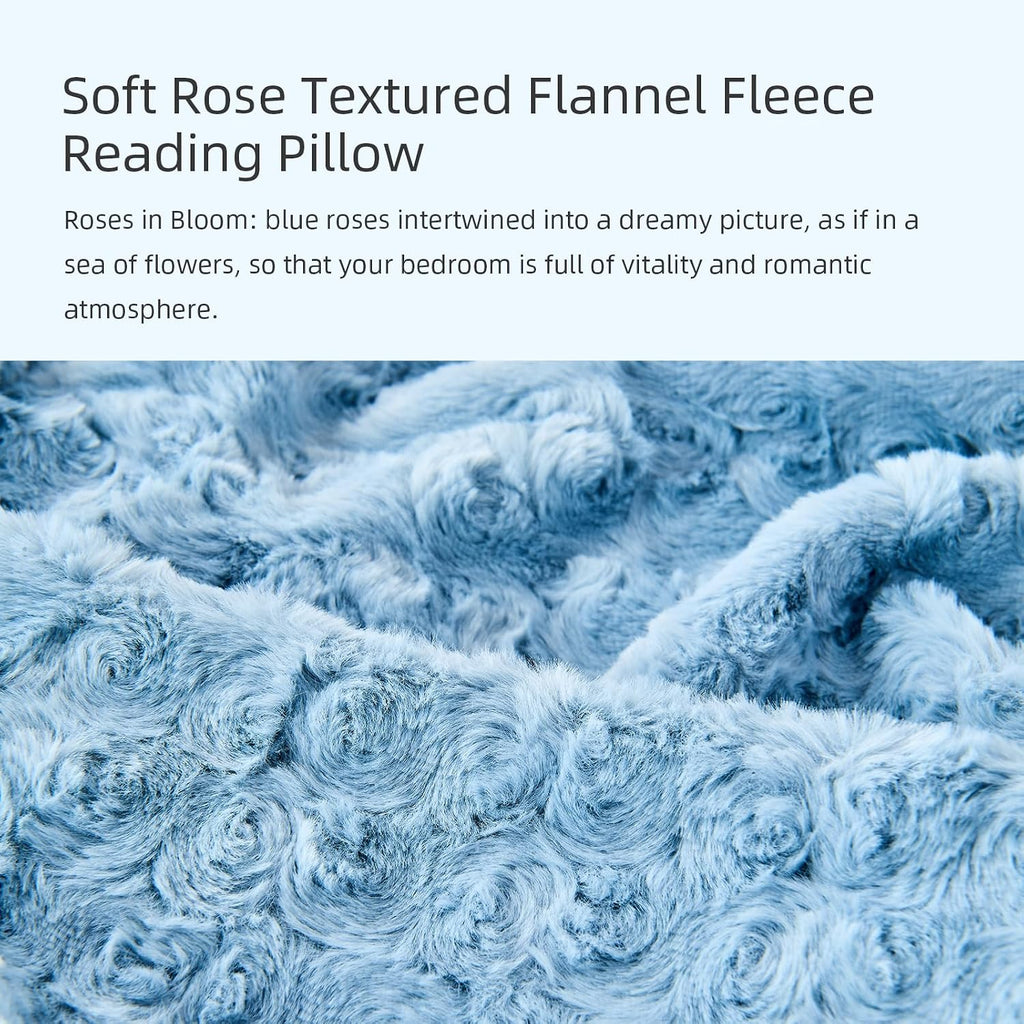 Reading Pillow, Rose Velvet Back Pillow with Arms for Bed Sitting Up, Bed Pillow for Adult Children, Backrest Pillows with Washable Cover…