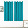 Lemomo Turquoise Thermal Blackout Curtains/52 x 72 Inch/Set of 2 Panels Room Darkening Curtains for Bedroom 72 Inch silver