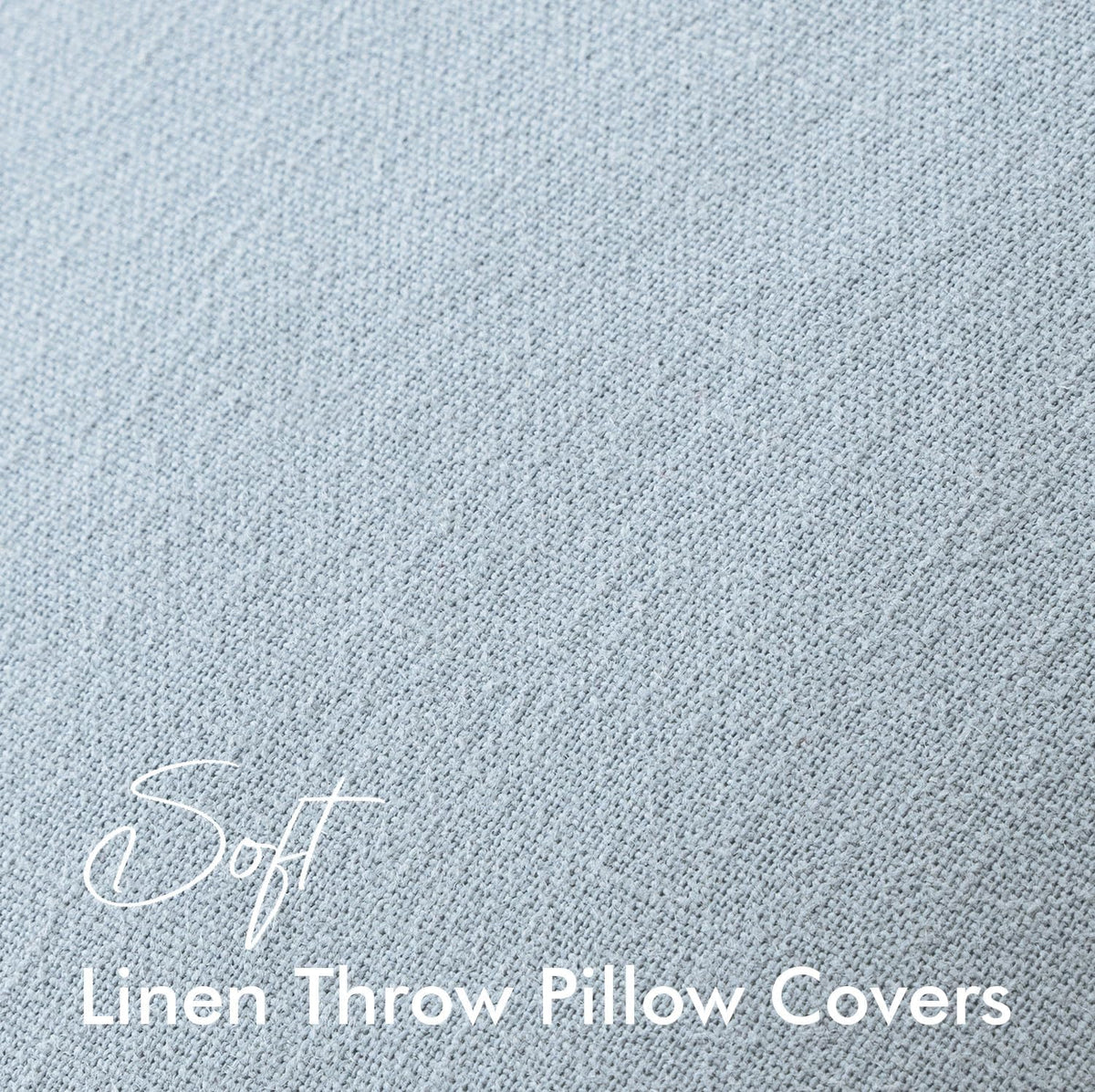 EMEMA Spring Throw Pillow Covers Decorative Linen Pillow Covers 20x20 Inch Light Blue Boho Farmhouse Neutral Couch Throw Pillows for Bed…