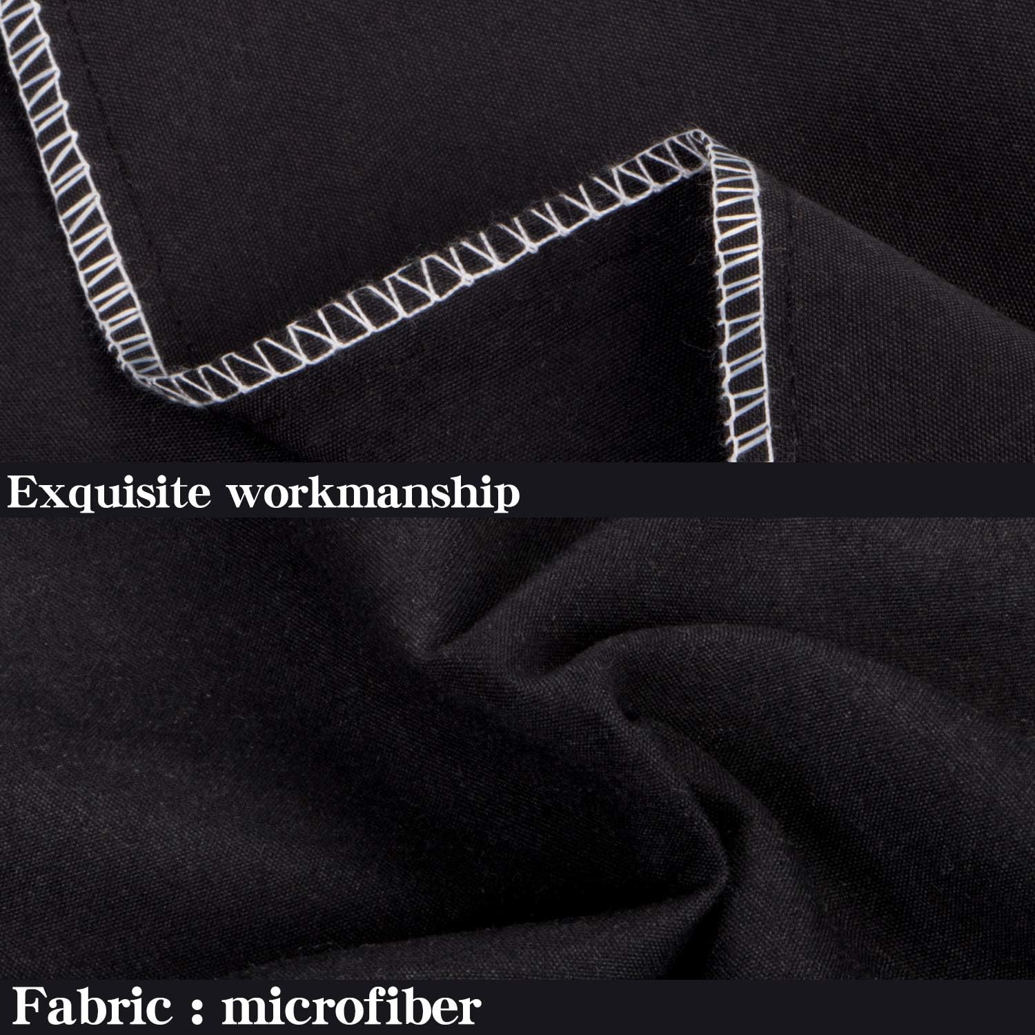 Ntbay Queen Pillowcase Set - 4 Pack Brushed Microfiber 20x30 Pillowcases - Soft, Wrinkle-Free, Fade-Resistant, Stain-Resistant, Black Pillo…