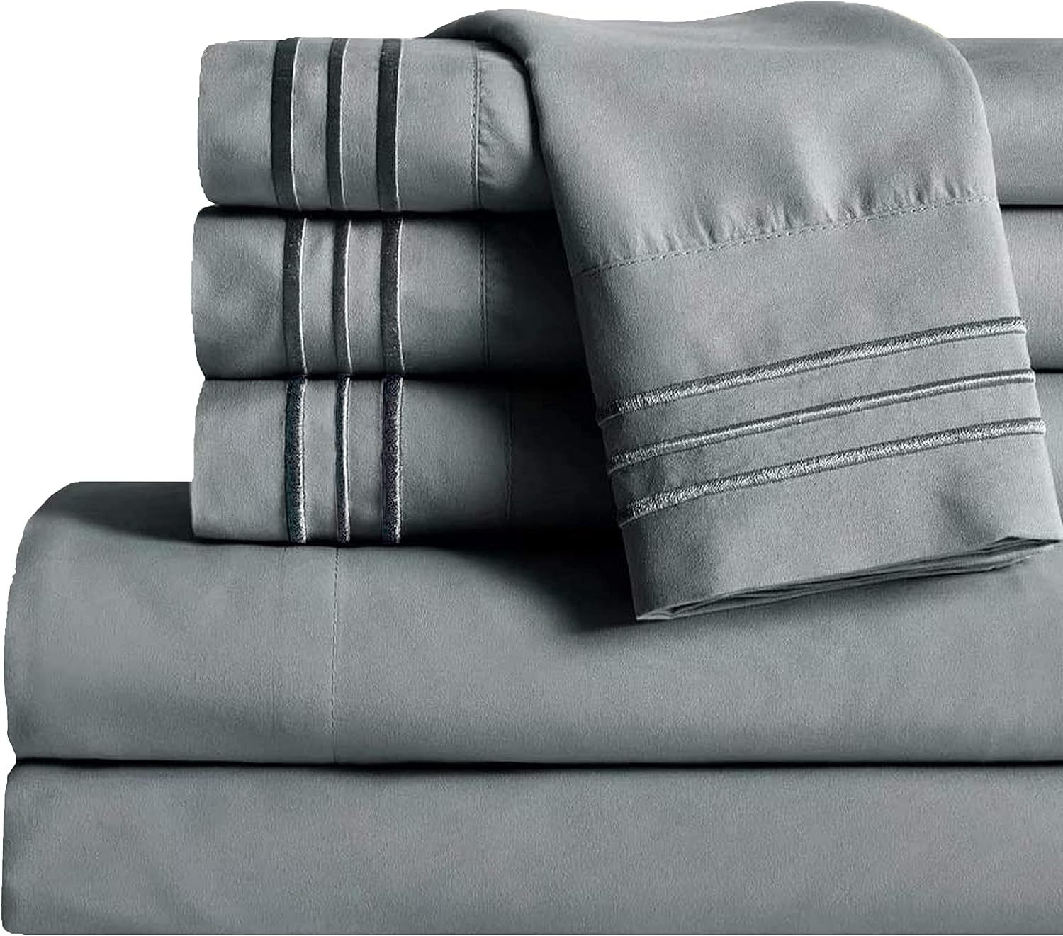 MocassiLuxuryBedding Mocassi King Sheet Set - Luxury Hotel 1800 Premier Bedding Sheets & Pillowcases - Ultra Soft Breathable & Cooling Bed…