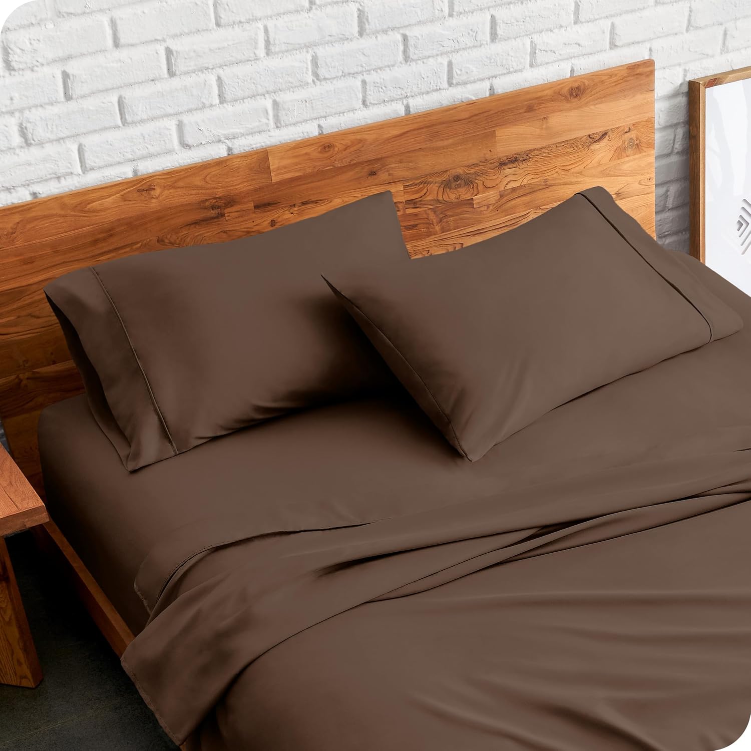 BareHome Bare Home Microfiber Pillow Cases - Standard/Queen Size Set of 2 - Cooling Pillowcases - Double Brushed - Cocoa Pillowcases 2 Pack…
