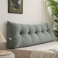 Large Headboard Pillow Twin XL for College Aque Green Wedge Bed Rest Reading Pillows for Back Shoulder Waist Positioning Support for…