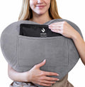 Zomaple Open Heart Surgery Pillow + Gel Pack, Grey – Eases Chest Pressure for Calmer Rides & Rest – Hot/Cold Comfort, Torso Support…