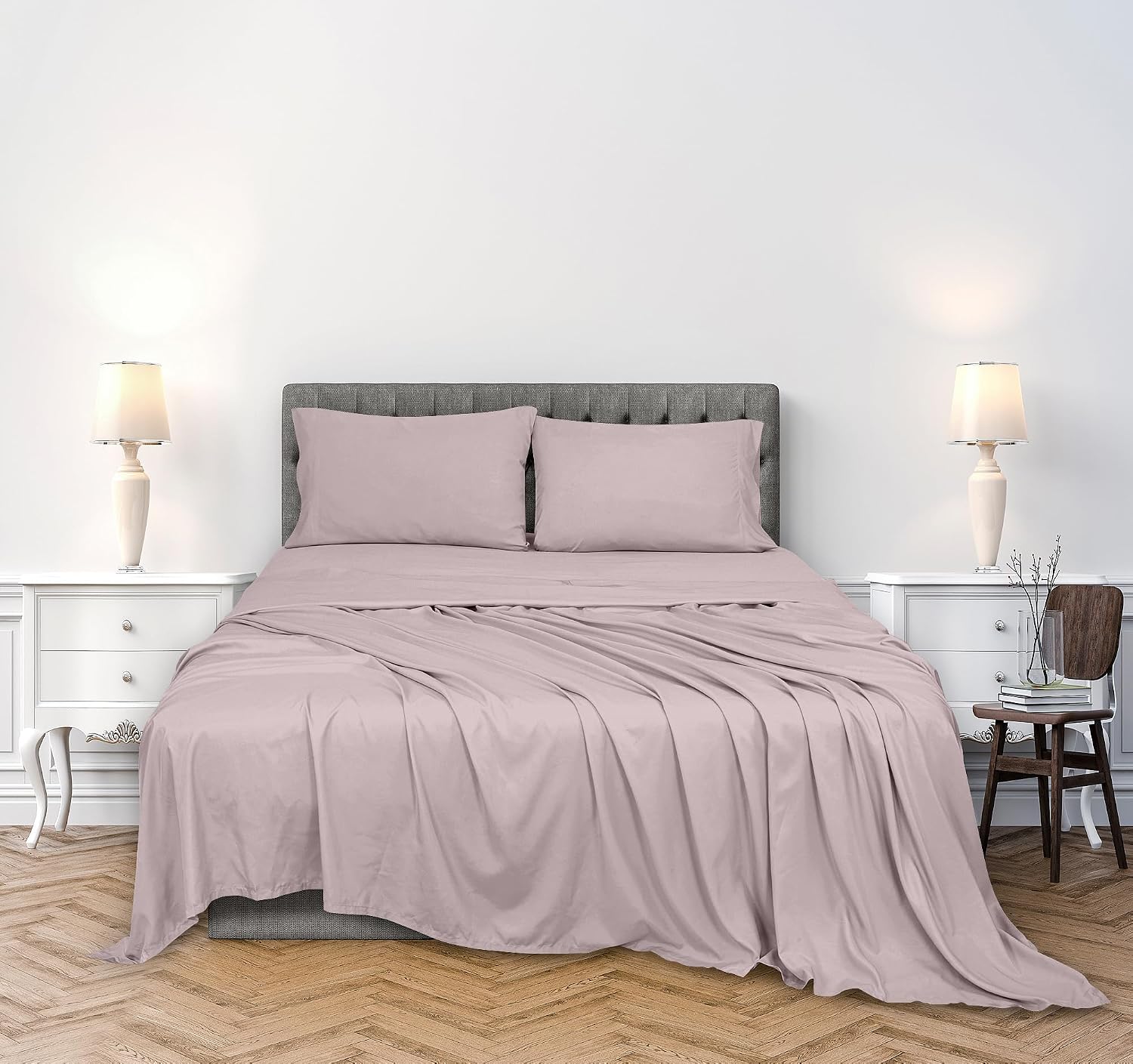 Royalelinens ROYALE LINENS 300 Thread Count 100% Long Staple Combed Cotton Sheet Set - 4 Piece Full Bed Sheets - 1 Fitted, 1 Flat, 2 Pillow…