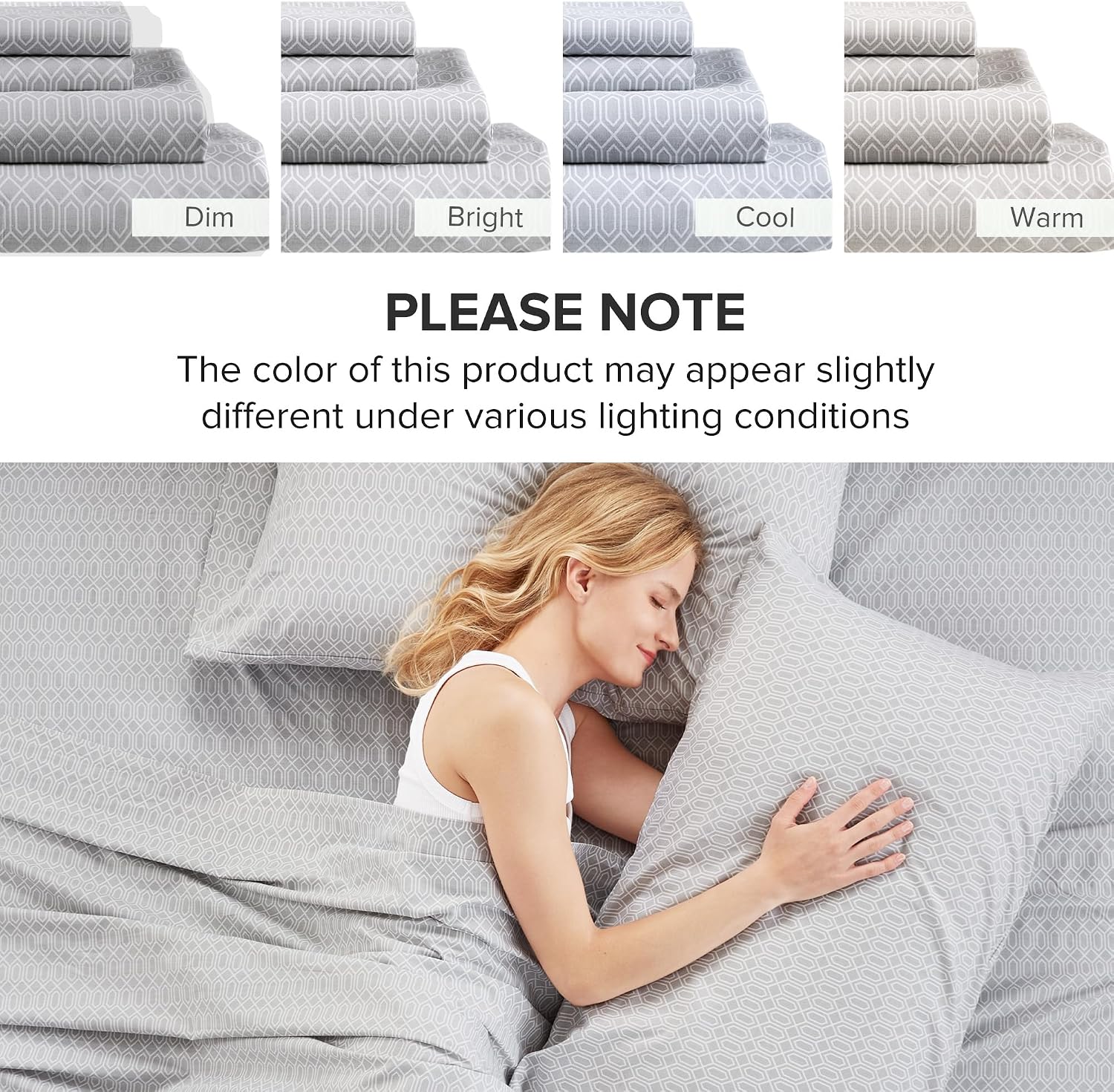 ComfortSpaces Comfort Spaces 100% Cotton Sheet Set Breathable, Lightweight, Soft with 14" Elastic Pocket Fits up to 16" Mattress, All Seaso…